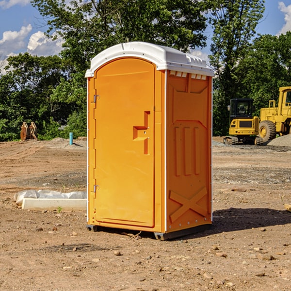 how often are the porta potties cleaned and serviced during a rental period in Lawrence IL